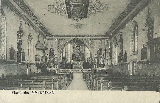 Kath. Pfarrkirche Immenstaad innen um 1920
