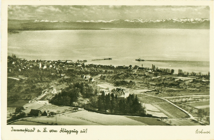 Luftaufnahme Hersberg mit Ort um 1920
